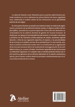 Derecho Local. Elementos para su Práctica Administrativa. Volumen V. Gestión de recursos humanos y empleo público en el ámbito local. - Imagen 2